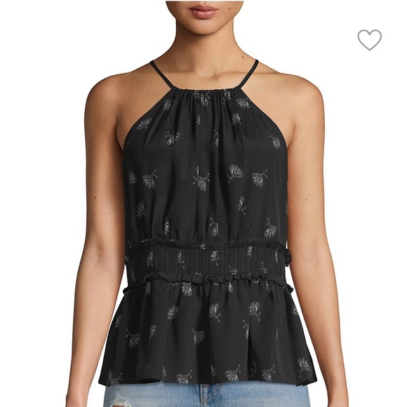 Joie Tops - JOIE “Shawnette” Floral Halterneck Peplum Top